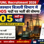 RVUNL Recruitment 2026: राजस्थान बिजली विभाग में 2,005 पदों पर भर्ती की घोषणा,